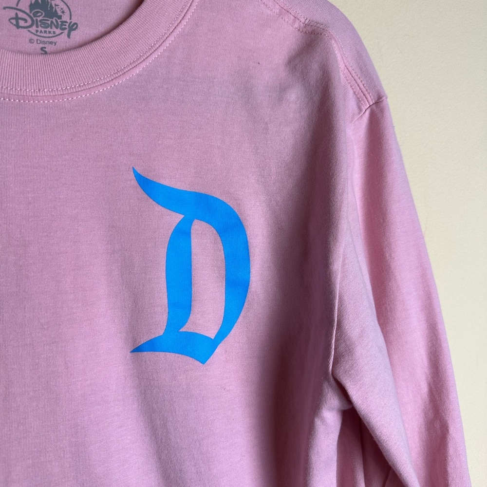 Disney Pink Long Sleeve Tee with Blue Lettering - Picture 3 of 12